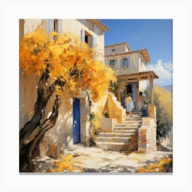 Aegean Village Canvas Print