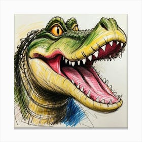 Alligator Head Canvas Print