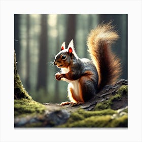 Squirrel In The Forest 193 Canvas Print