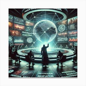 A Sci Fi Depiction Of The Shadow Council Leaders Psychological Manipulation Canvas Print