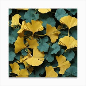 Tropical leaves of ginkgo biloba 14 Canvas Print