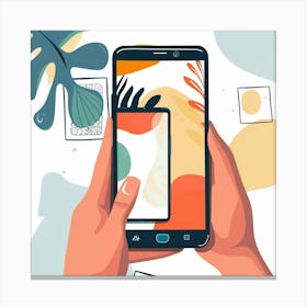 Illustration Of A Smartphone Canvas Print