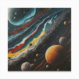 Planets In Space 1 Canvas Print