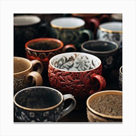 Coffee Mugs Canvas Print