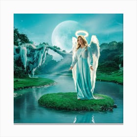 Angel In The Water 2 Canvas Print