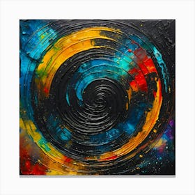 Spiral Painting Abstract Vibrant colors Canvas Print