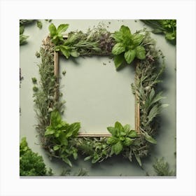 Frame Of Herbs 19 Canvas Print