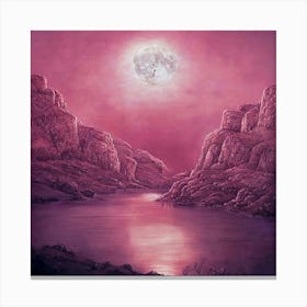 Full Moon Over Water 3 Canvas Print