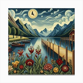 Lake Hut Canvas Print