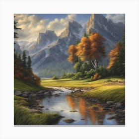 Mountain Stream Canvas Print