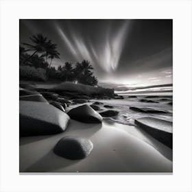 Rocks On The Beach Canvas Print