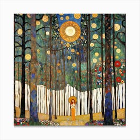 Klimt'S Forest 2 Canvas Print