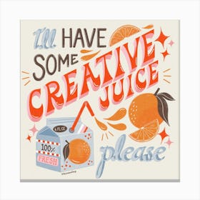 Creative Juice Retro Lettering Canvas Print