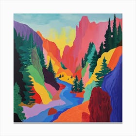Colourful Abstract Sequoia National Park Usa 5 Canvas Print