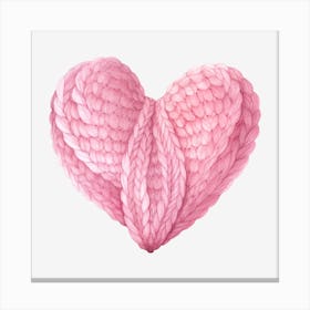 Heart Of Pink Feathers Canvas Print