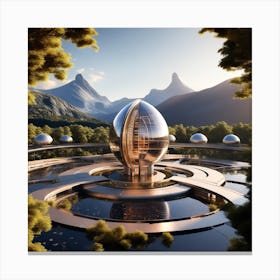 Futuristic Architecture 3 Canvas Print