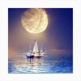 Full Moon In The Sky Canvas Print