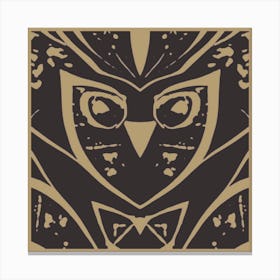 Abstract Owl Coffee 1 Canvas Print