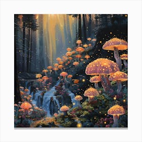 Mushroom Forest, Pop Surrealism, Lowbrow Canvas Print
