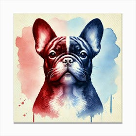 Watercolor French Bulldog 2 Canvas Print