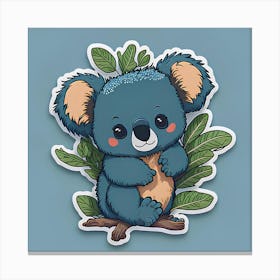 Koala Sticker 6 Canvas Print