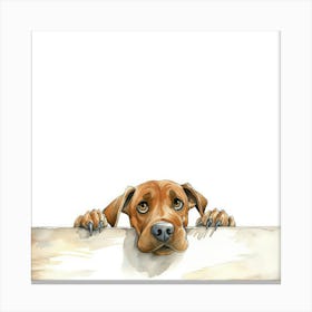 Watercolor Dog Illustration Canvas Print