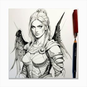 Angelic Warrior Canvas Print