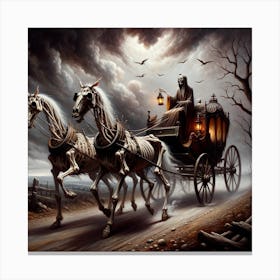 Skeleton Carriage Canvas Print