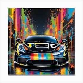 Splatter Car 8 Canvas Print