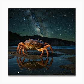 Crab At Night 22 Canvas Print