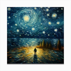 Luminous Legacy: Van Gogh's Starry Tapestry Unveiled Canvas Print