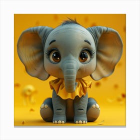 Cute Elephant 7 Canvas Print