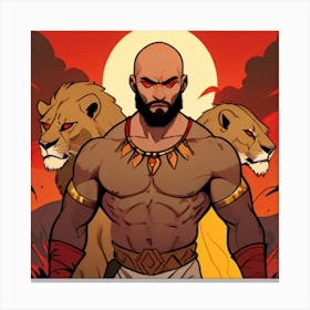 King Of Lions 3 Canvas Print