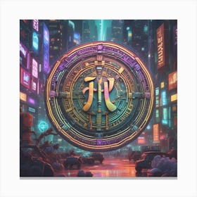 Neon City Canvas Print