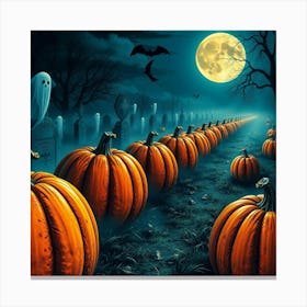 Halloween Pumpkins Canvas Print