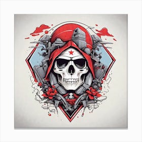 Skull art Canvas Print