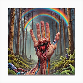 Rainbow Hand Canvas Print