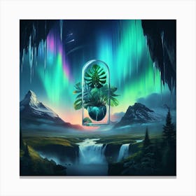 Art Poster Of Monstera 4 Canvas Print