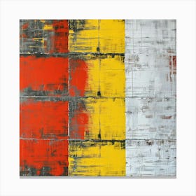 Red, Yellow And White Canvas Print