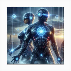 Futuristic Couple 77 Canvas Print