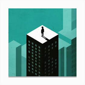 Man On Top Canvas Print