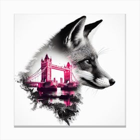 Fox silhouette 10 Canvas Print