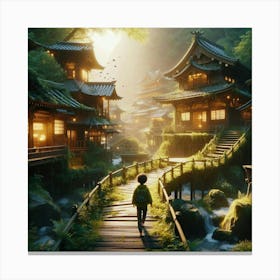 Asian Village Canvas Print