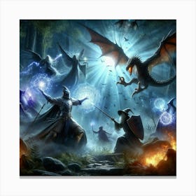 Elder Scrolls paintings art print 3 Canvas Print