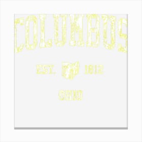 Columbus Ohio Vintage Sports Columbus Oh Canvas Print