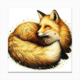 Golden Fox 3 Canvas Print