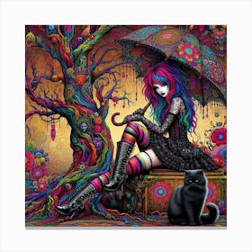 Psychedelic Girl 2 Canvas Print