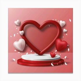 Valentine'S Day Background Canvas Print