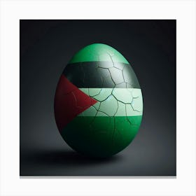 Palestine Flag Easter Egg Canvas Print