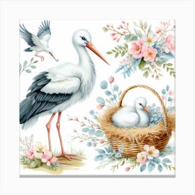 Stork 6 Canvas Print